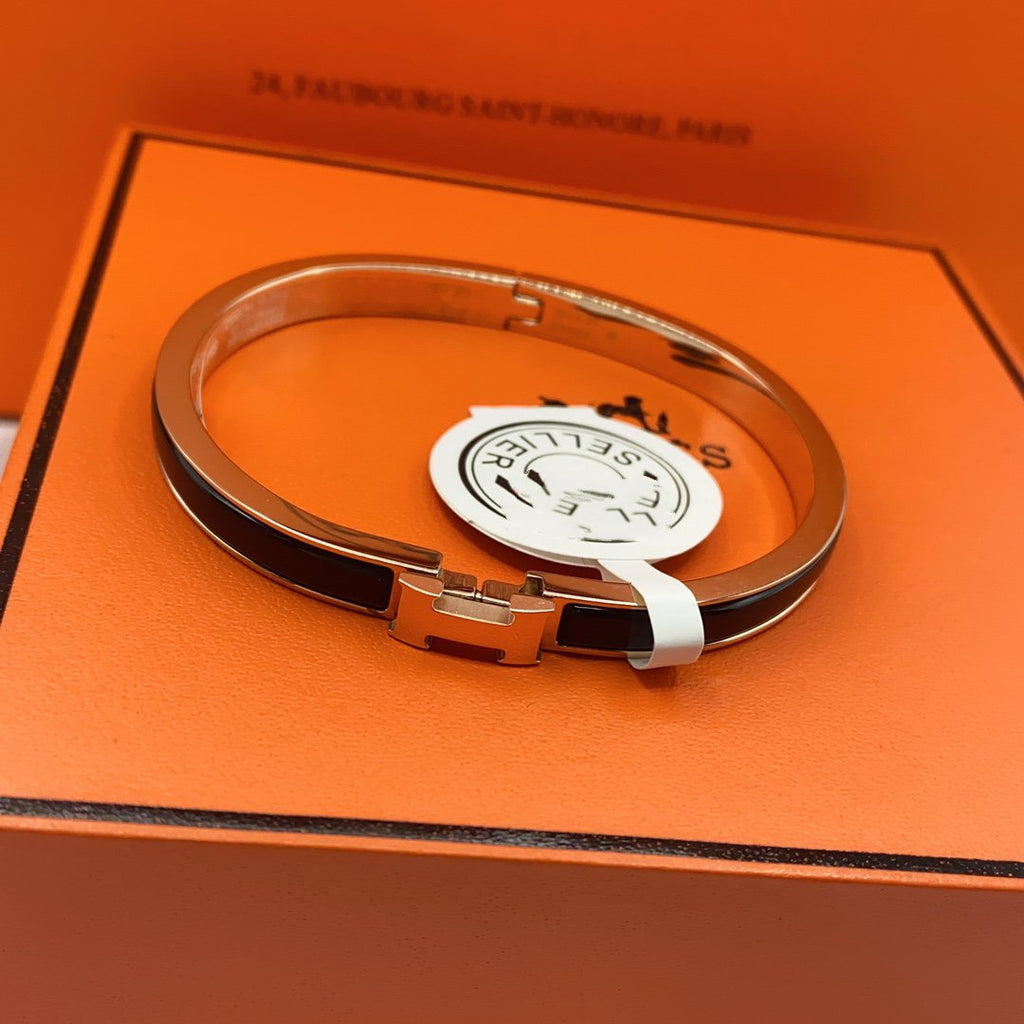 Aura CLASSIC HM CLIC BLACK 8MM ENAMEL BRACELET