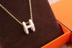 Aura HM CLIC YELLOW ENAMEL GOLD NECKLACE