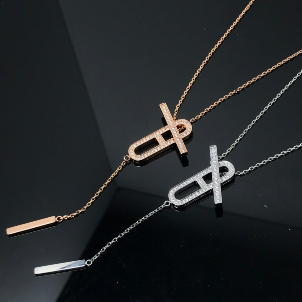 Aura HM NECKLACE PLATINUM ROSE GOLD DIAMOND