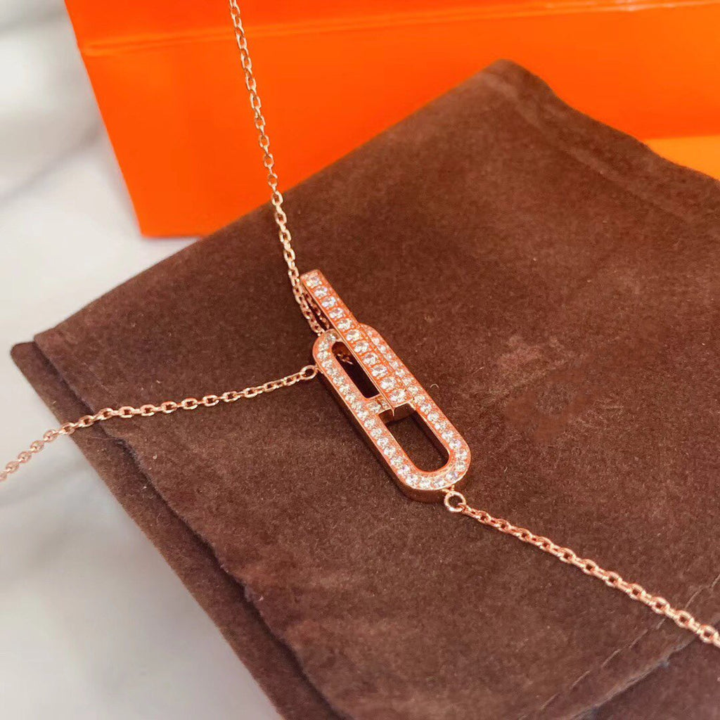 Aura HM NECKLACE PLATINUM ROSE GOLD DIAMOND