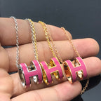 Aura H NECKLACE PINK