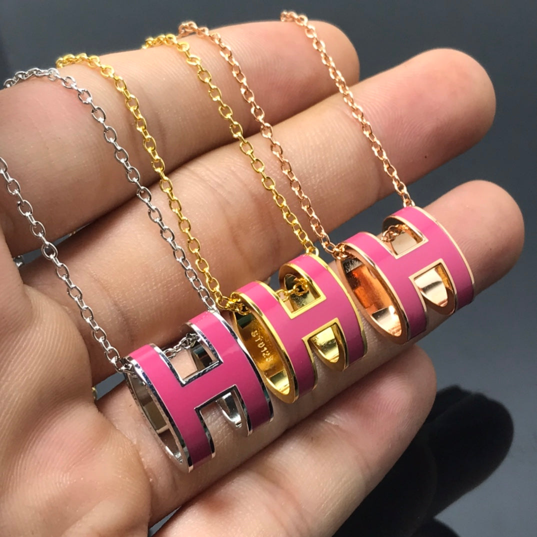 Aura H NECKLACE PINK