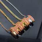 Aura H NECKLACE BROWN