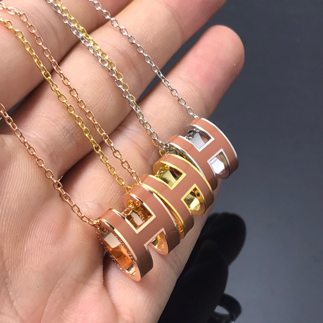 [⭐Aura ]H NECKLACE BROWN