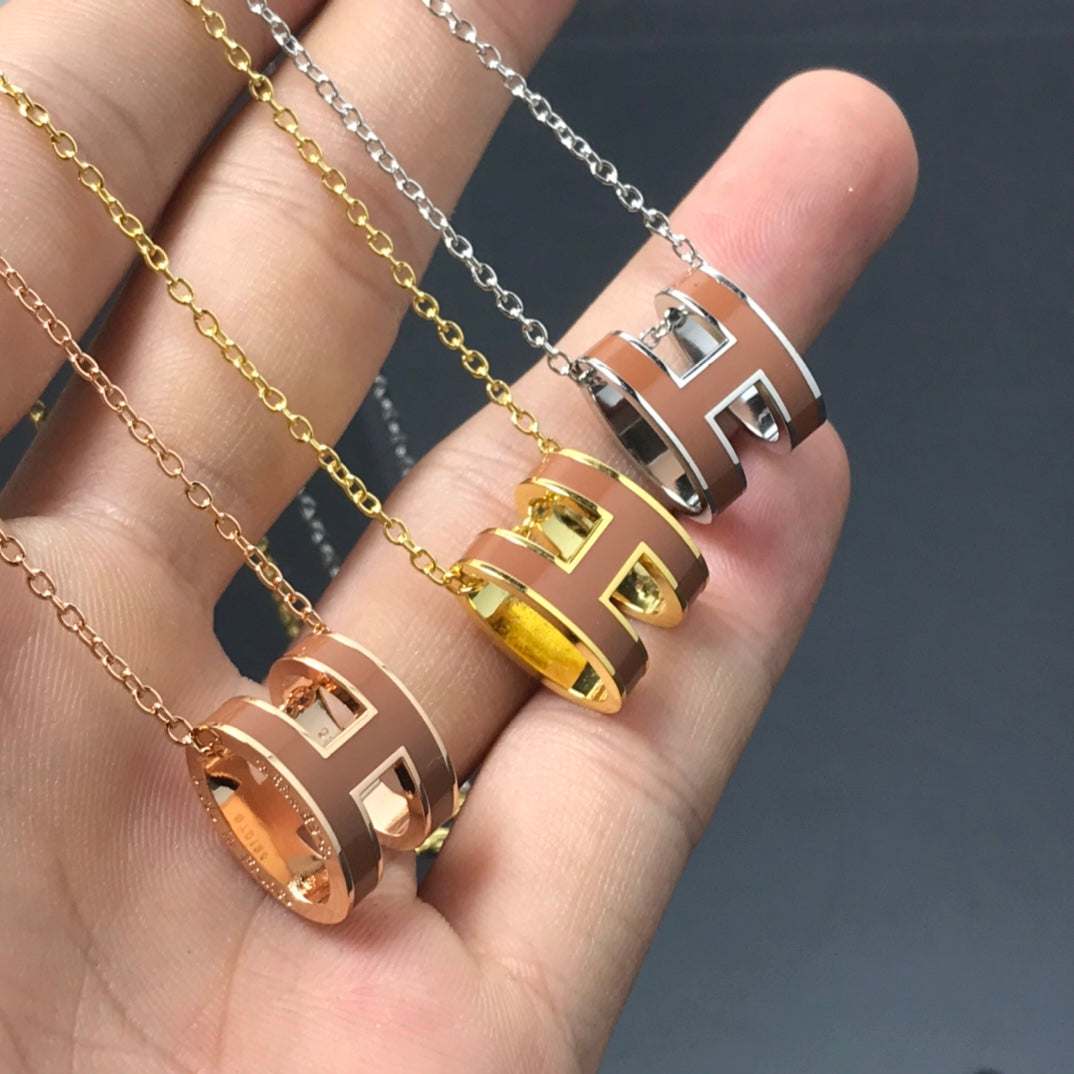 Aura H NECKLACE BROWN