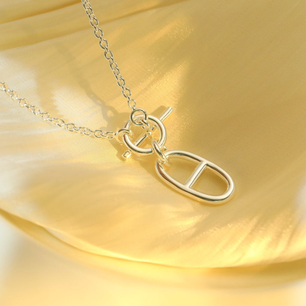 Aura HM CHAINE D'ANCRE PENDANT NECKLACE STERLING SILVER