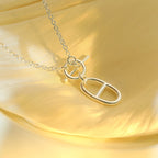 Aura HM CHAINE D'ANCRE PENDANT NECKLACE STERLING SILVER