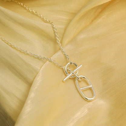[⭐Aura ]HM CHAINE D'ANCRE PENDANT NECKLACE STERLING SILVER