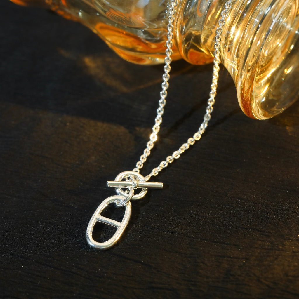 Aura HM CHAINE D'ANCRE PENDANT NECKLACE STERLING SILVER