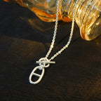 Aura HM CHAINE D'ANCRE PENDANT NECKLACE STERLING SILVER