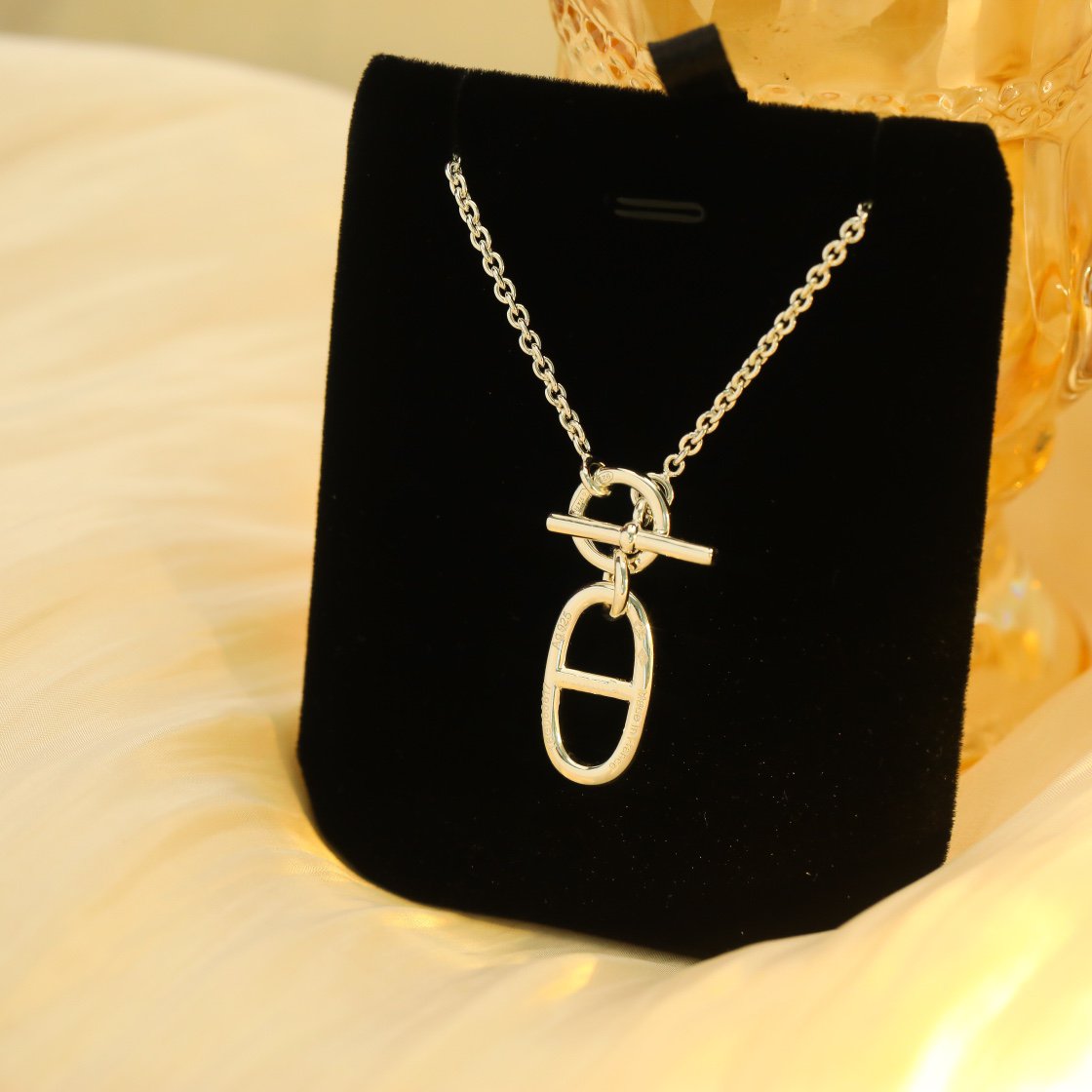 Aura HM CHAINE D'ANCRE PENDANT NECKLACE STERLING SILVER
