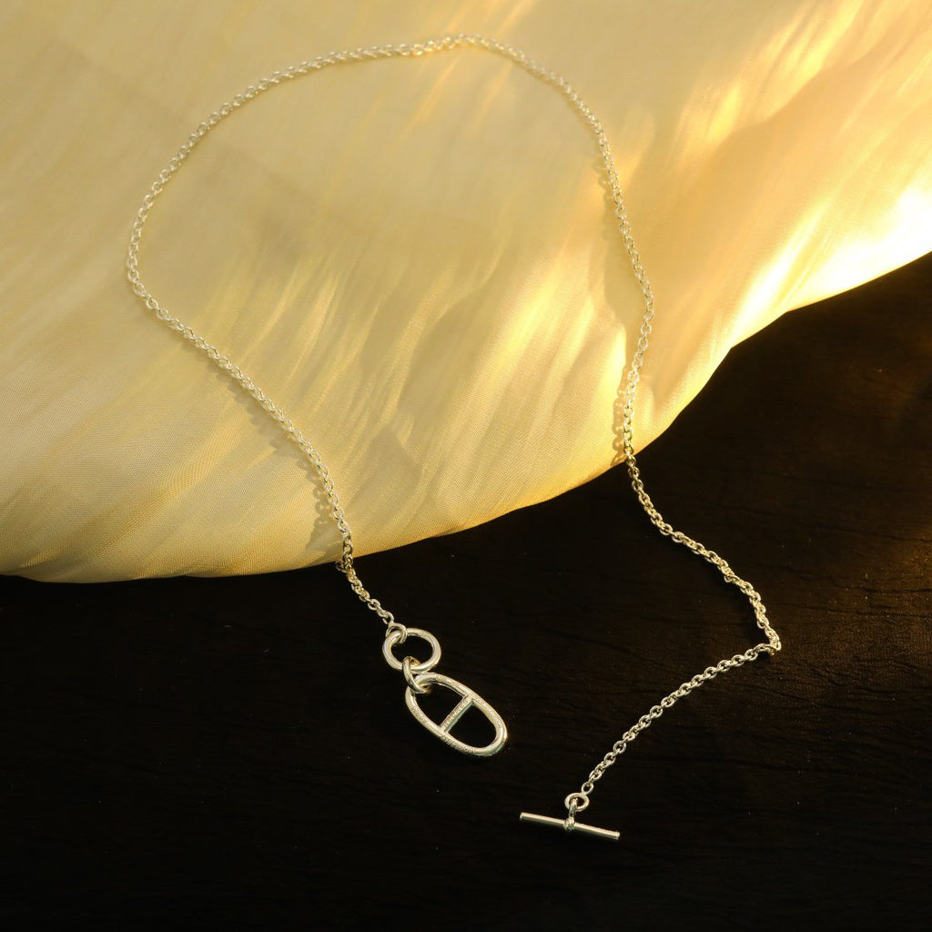Aura HM CHAINE D'ANCRE PENDANT NECKLACE STERLING SILVER