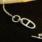 Aura HM CHAINE D'ANCRE PENDANT NECKLACE STERLING SILVER