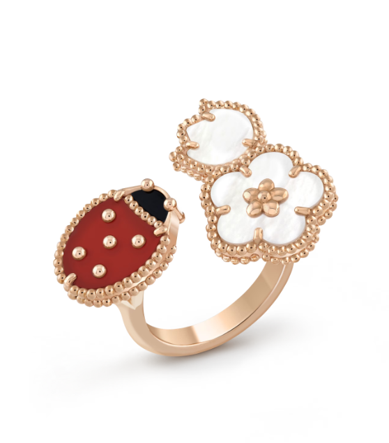 Aura LUCKY 3 MOTIF ROSE GOLD RING