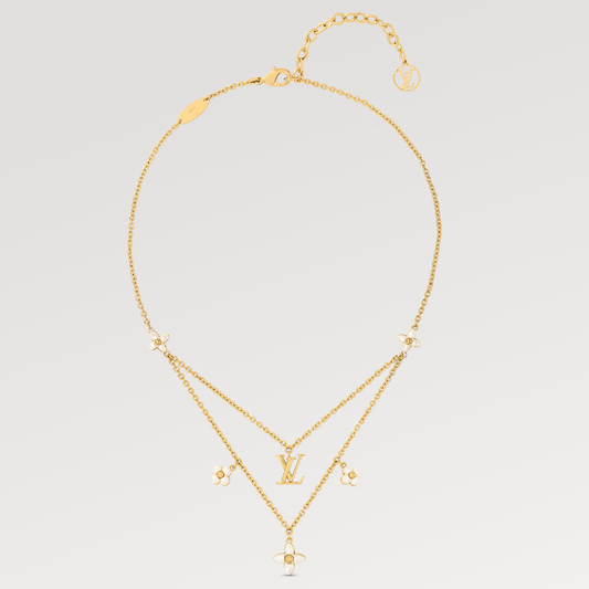 [⭐Aura ]FLOWERGRAM GOLD MOP DOUBLE ROW NECKLACE