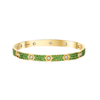 [Aura ] 2026 PAVE GEMSTONE LOVE BRACELET 6.1MM 10 DIAMONDS