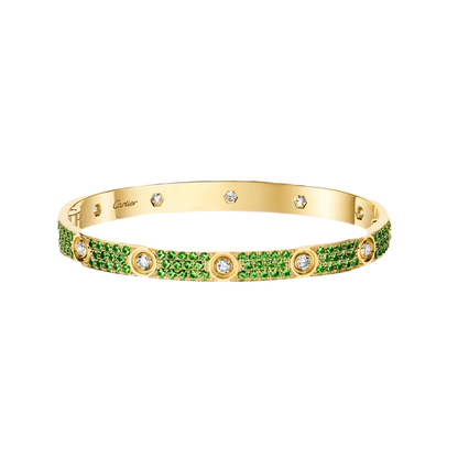 [⭐Aura ] 2026 PAVE GEMSTONE LOVE BRACELET 6.1MM 10 DIAMONDS