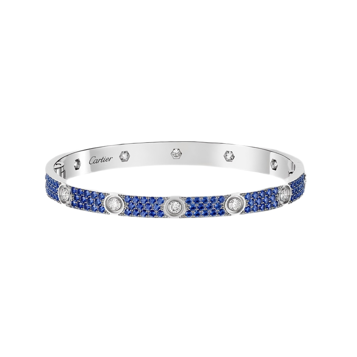 [⭐Aura ] 2026 PAVE GEMSTONE LOVE BRACELET 6.1MM 10 DIAMONDS
