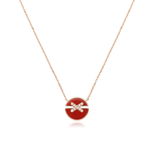 Aura JEUX DE ROSE GOLD DIAMANT HALSKETTE