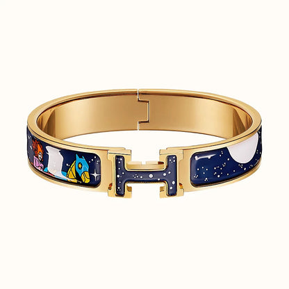 [⭐Aura ]H STAR AND MOON BRACELET 12MM