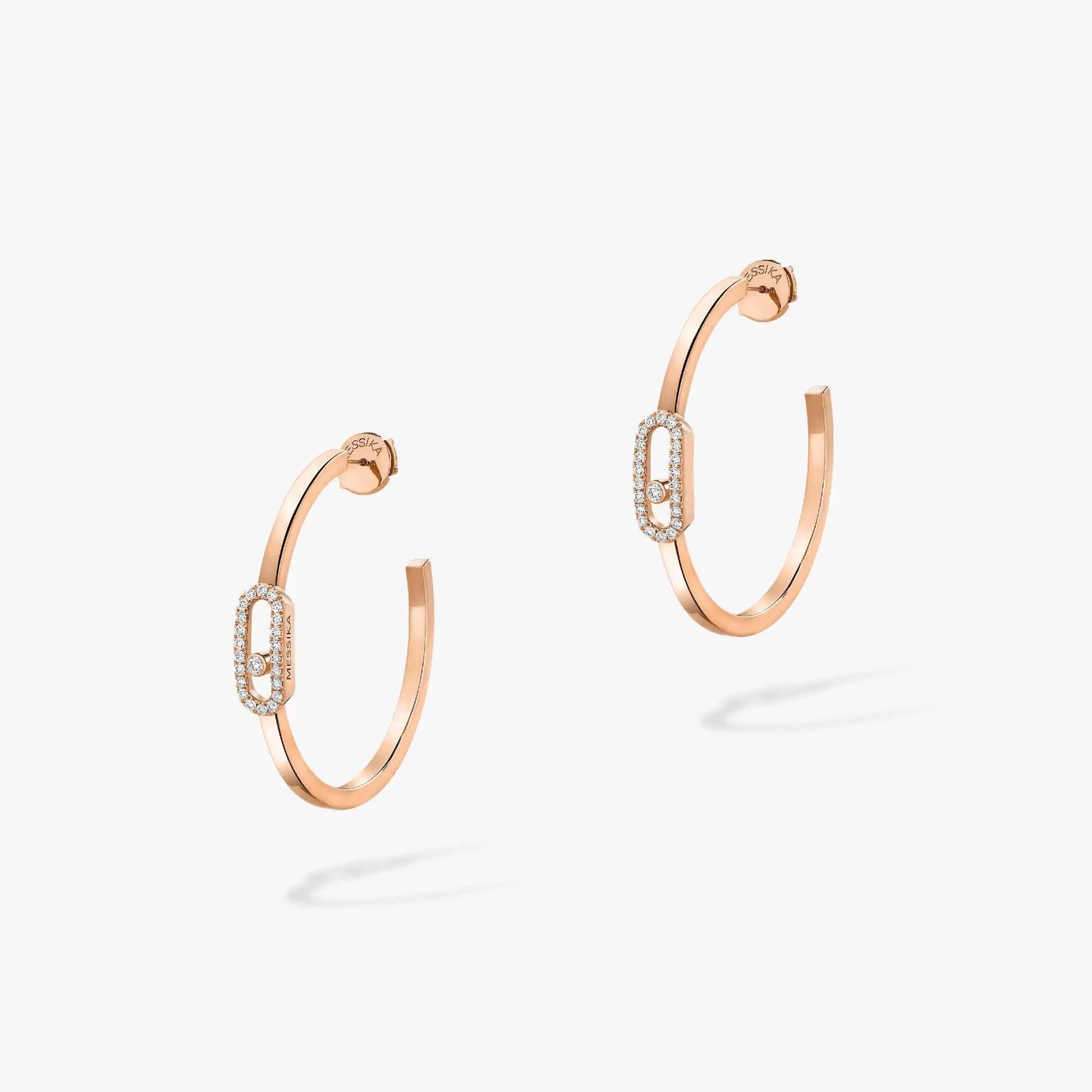 [Aura ] CREOLES MOVE UNO PM DIAMOND EARRINGS