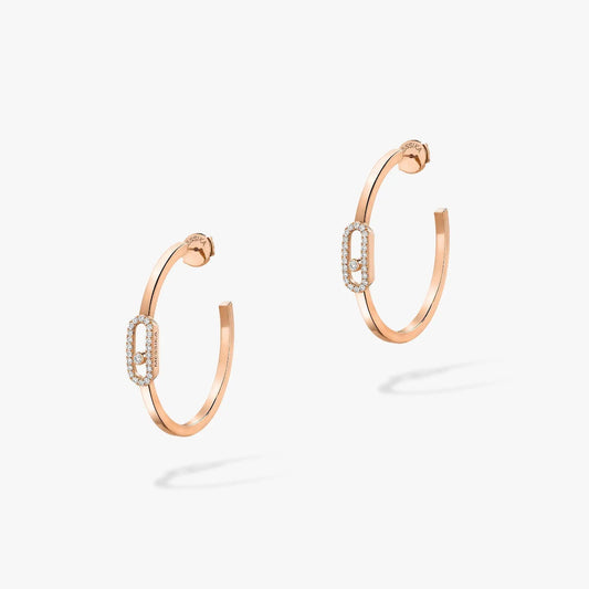 [⭐Aura ]CREOLES MOVE UNO PM DIAMOND EARRINGS