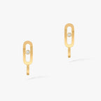 [Aura ] CREOLES MOVE UNO MINI 1 DIAMOND EARRINGS