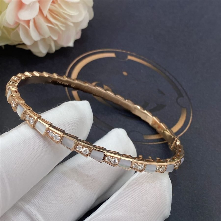 [⭐Veya]SERPENTI ARMBAND ROSÉGOLD PERLMUTT DIAMANT