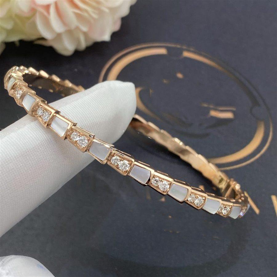 [⭐Veya]SERPENTI ARMBAND ROSÉGOLD PERLMUTT DIAMANT