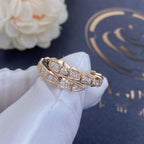 [⭐DORISW]SERPENTI RING PINK GOLD DIAMOND PAVED 4MM