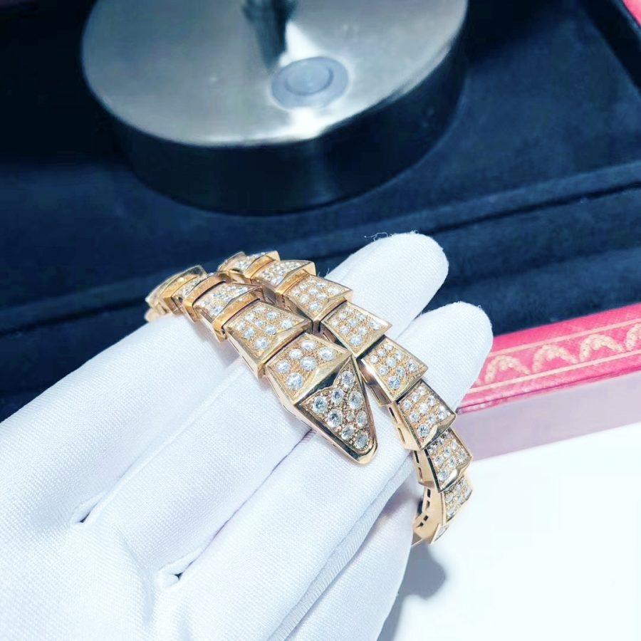 [⭐Veya]SERPENTI ARMBAND 8MM ROTGOLD DIAMANT