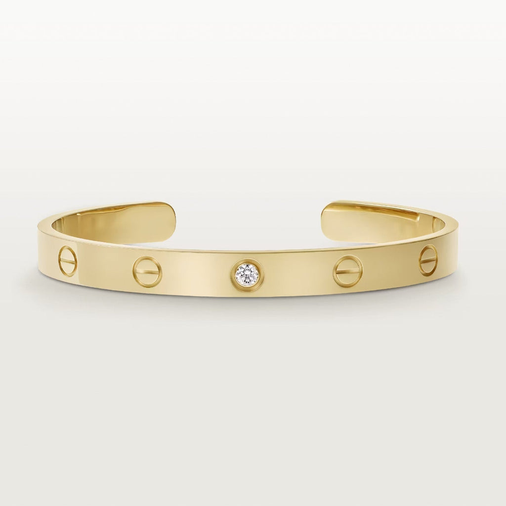 Aura LOVE ARMREIF 6.1MM 1 DIAMANT OFFENE SPANGE
