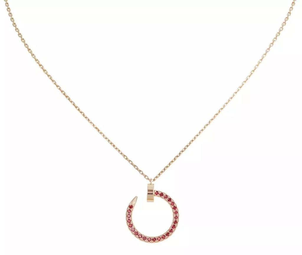 Aura JUSTE HALSKETTE GOLD ROT DIAMANTEN