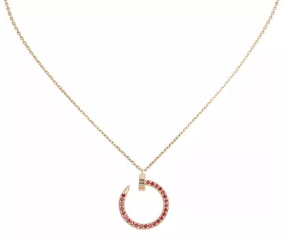Aura JUSTE HALSKETTE GOLD ROT DIAMANTEN