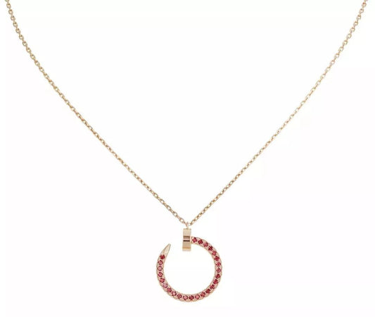 Aura JUSTE HALSKETTE GOLD ROT DIAMANTEN