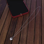 Aura AMULETTE SILVER FULL DIAMOND NECKLACE