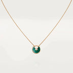 Aura AMULETTE ROSE GOLD MALACHITE NECKLACE