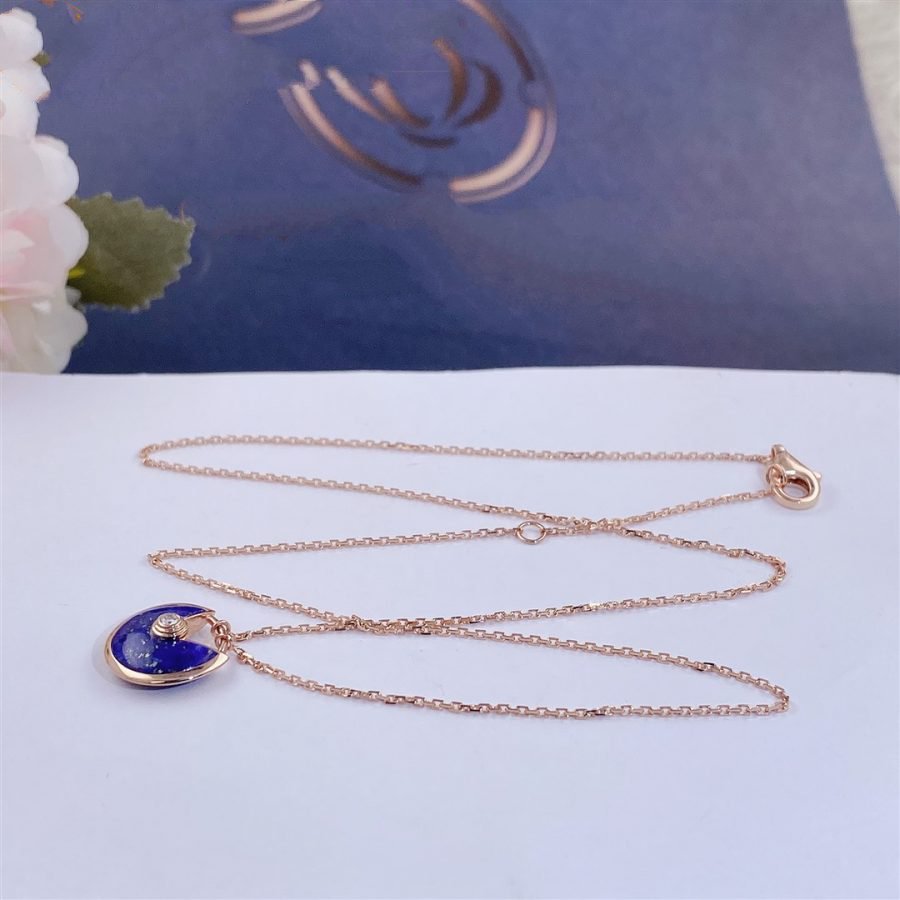 [⭐Aura ]AMULETTE ROSE GOLD AGATE NECKLACE