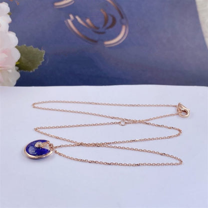 [⭐Aura ]AMULETTE ROSE GOLD AGATE NECKLACE