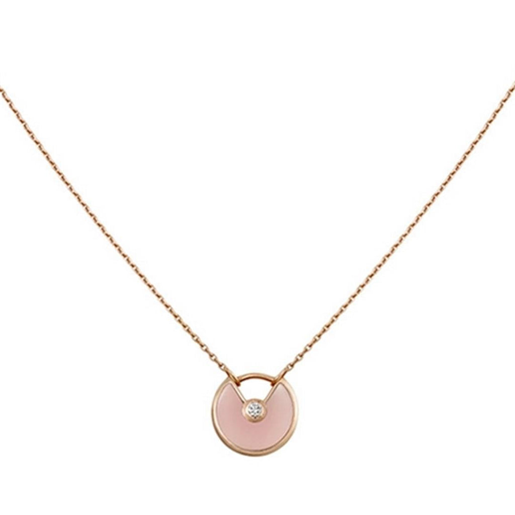 Aura AMULETTE ROSE GOLD PINK MOP NECKLACE
