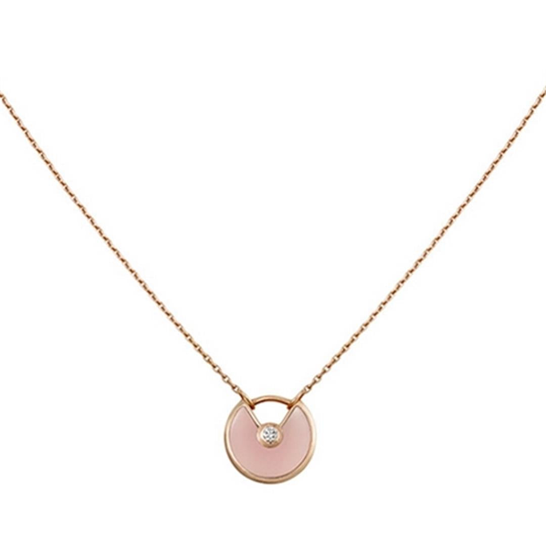 Aura AMULETTE ROSE GOLD PINK MOP NECKLACE