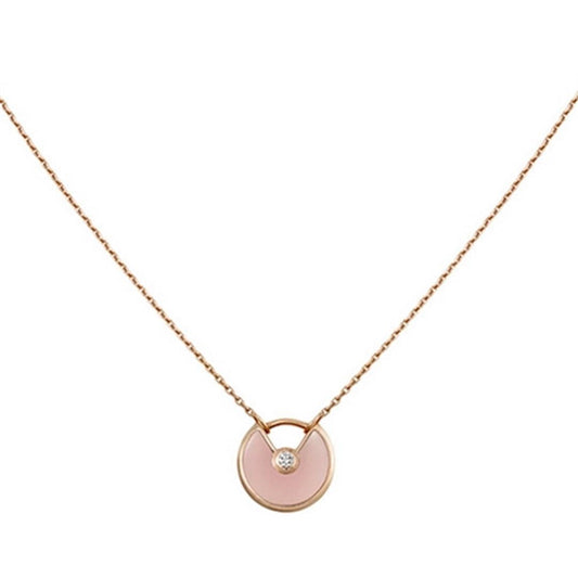 Aura AMULETTE ROSÉGOLD ROSÉ MOP-HALSKETTE