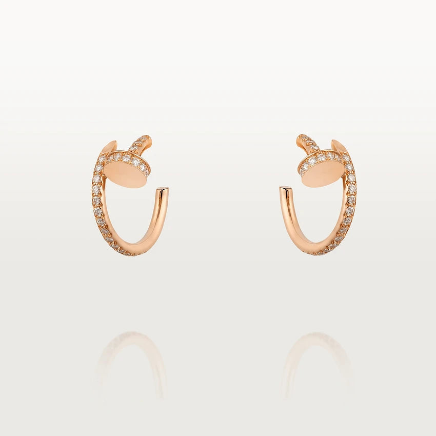 Aura JUSTE EARRINGS 12.75MM PINK GOLD DIAMOND