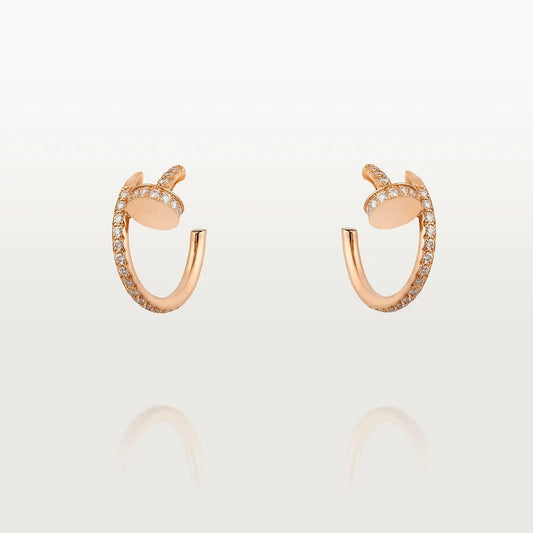 [⭐Aura ]JUSTE EARRINGS 12.75MM PINK GOLD DIAMOND