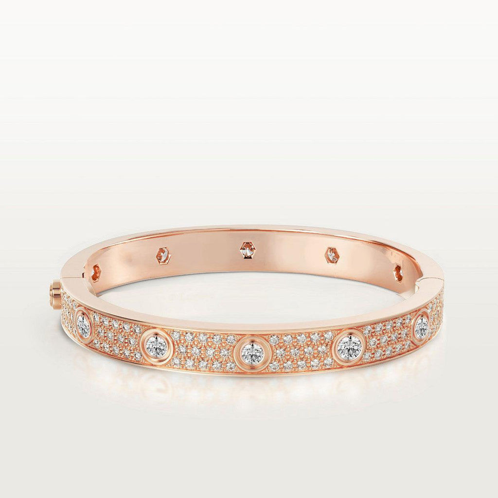 Aura LOVE BRACELET 6.1MM DIAMOND-PAVED 10 BIG DIAMONDS