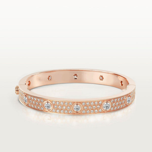 [⭐Aura ]LOVE BRACELET 6.1MM DIAMOND-PAVED 10 BIG DIAMONDS