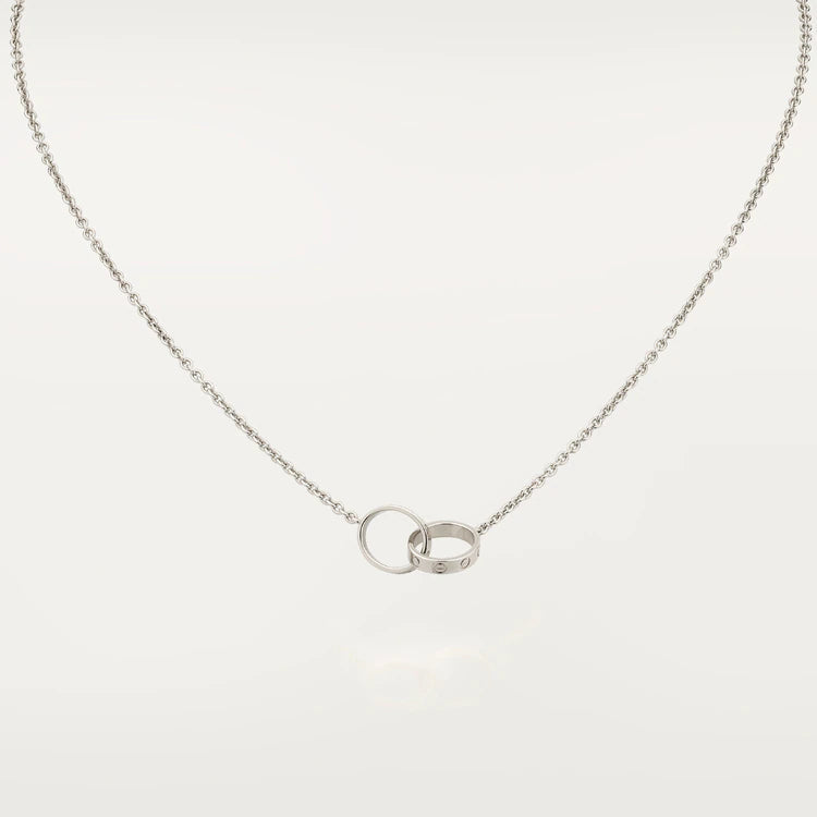 [⭐Aura ]LOVE NECKLACE PINK GOLD AND SILVER