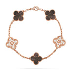 [Aura ]Neue CLOVER 5 MOTIF GRAU MOP ARMBAND KOLLEKTION