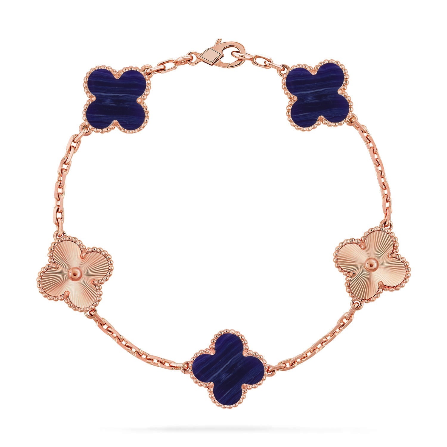 [Aura ]New CLOVER 5 MOTIF PURPLE STRIPES BRACELET COLLECTION