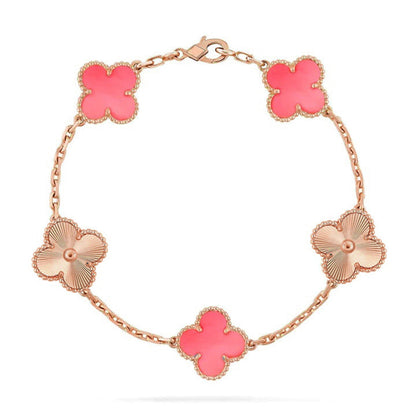 [Aura ]Neue CLOVER 5 MOTIVE ROSÉ-PERLMUTT-ARMBAND-KOLLEKTION